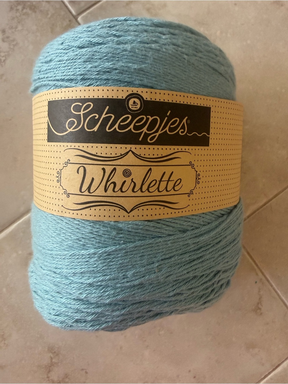Scheepjes Whirlette Cotton/Acrylic Blend Yarn - Light Teal- Yummy